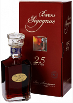 Бренди Арманьяк Барон де Сигоньяк 25 Ан д'Аж 40% 0,7л графин (картонная п/к люкс)
