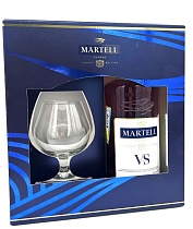 Коньяк ординарный трехлетний Мартель ВС  40% 0,7л п/у + стакан