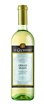 Ла Каччатора Грилло Сицилия ДОК вино сортовое ординарное регион Сицилия белое сухое 12% 0,75л