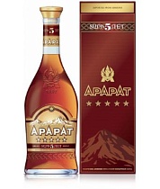 Коньяк Арарат 5 звезд в подарочной упаковке 0,5