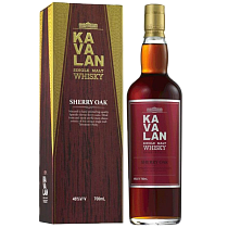 Виски тайваньский односолодовый Кавалан Шерри Оук 46% 0,7л подарочная упаковка