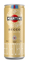 Мартини Секко газированный виноградосодержащий напиток полусухой белый 10% 0,25л ж/б