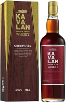 Виски тайваньский односолодовый Кавалан Олоросо Шерри Оук 46% 0,7л подарочная упаковка