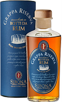 Водка виноградная Граппа Сибона Ризерва Ром Вуд Финиш 44% 0,5л туба 