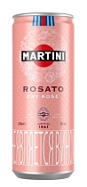 Martini Rosato газированный полусухой розовый ж/б 0,25