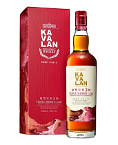 Виски тайваньский односолодовый Кавалан Трипл Шерри Каск 40% 0,7л подарочная упаковка