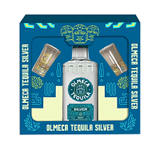 Текила Ольмека Сильвер спиртной напиток 35% 0,7л в п/у + 2 шота