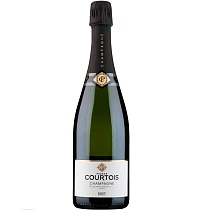 Игристое вино выдержанное Шампань. Пьер Куртуа. Брют брют белое 12% 0,75л